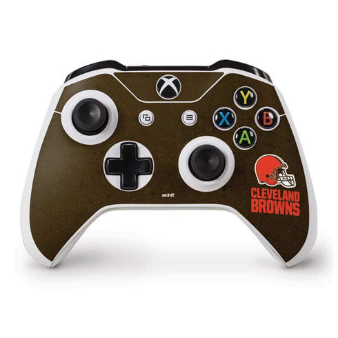 NFL Cleveland Browns Distressed Xbox One S Controller Skin