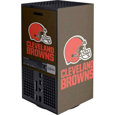 NFL Cleveland Browns Distressed Xbox Series X Console Skin
