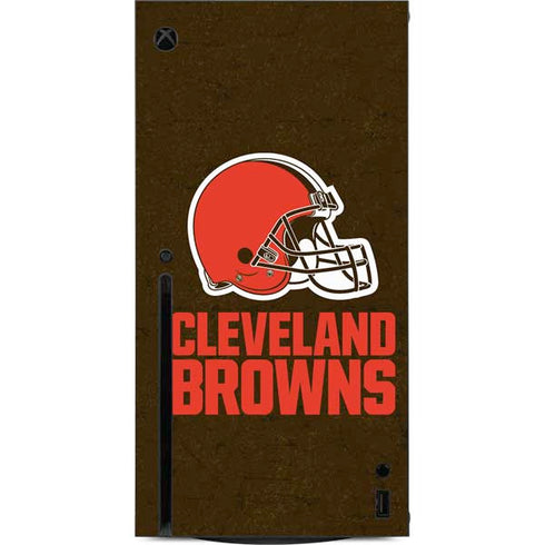 NFL Cleveland Browns Distressed Xbox Series X Console Skin