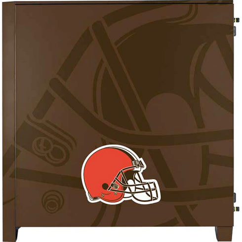NFL Cleveland Browns Double Vision Corsair 4000D Tempered Glass Mid-Tower ATX Case Skin