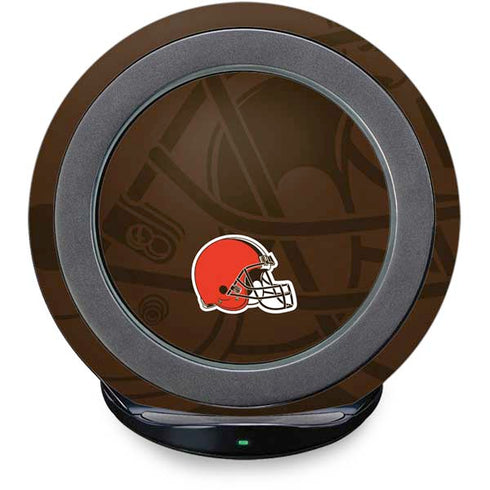 NFL Cleveland Browns Double Vision Fast Charge Wireless Charging Stand Skin