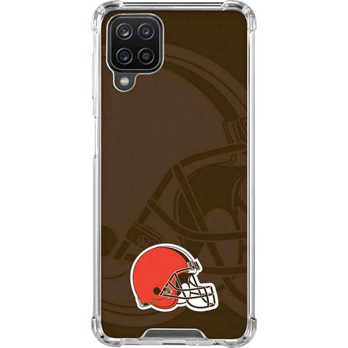 NFL Cleveland Browns Double Vision Galaxy A12 Clear Case