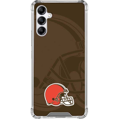 NFL Cleveland Browns Double Vision Galaxy A14 5G Clear Case