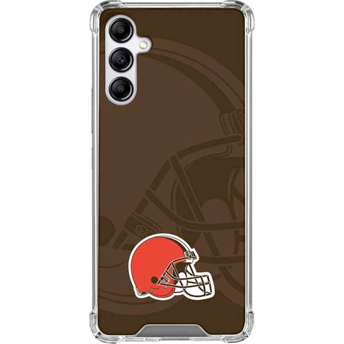 NFL Cleveland Browns Double Vision Galaxy A15 5G Clear Case