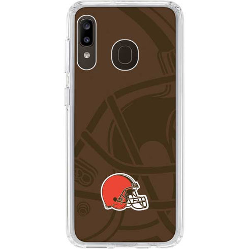 NFL Cleveland Browns Double Vision Galaxy A20 Clear Case