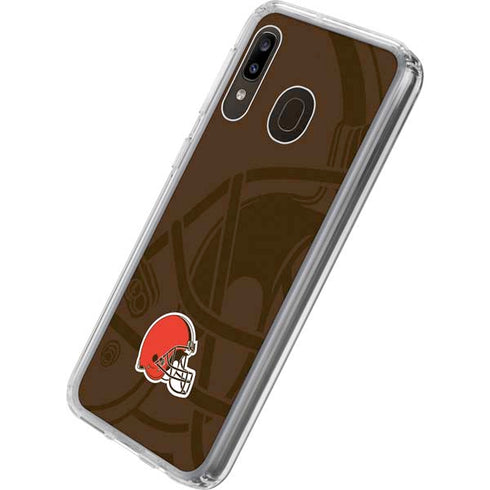 NFL Cleveland Browns Double Vision Galaxy A20 Clear Case