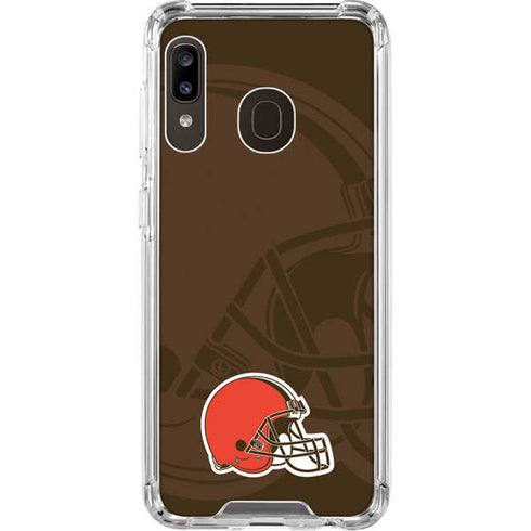 NFL Cleveland Browns Double Vision Galaxy A30 Clear Case