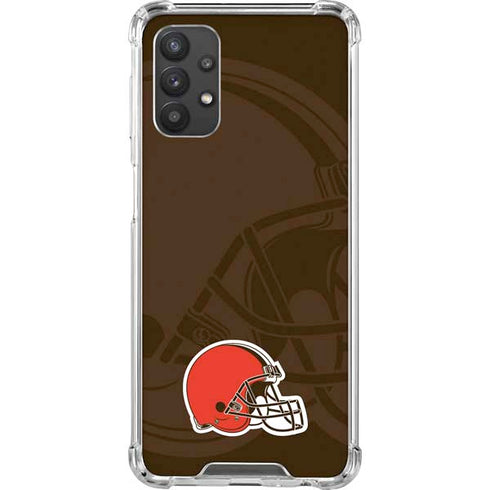 NFL Cleveland Browns Double Vision Galaxy A32 5G Clear Case