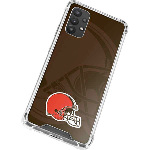 NFL Cleveland Browns Double Vision Galaxy A32 5G Clear Case