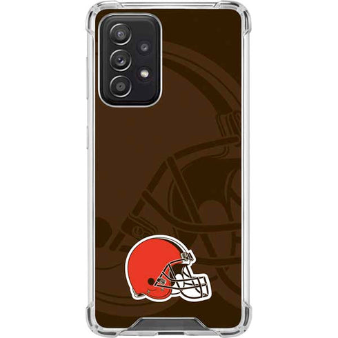 NFL Cleveland Browns Double Vision Galaxy A52 5G Clear Case