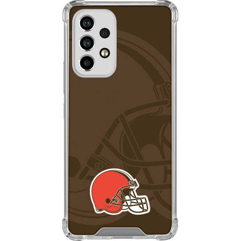 NFL Cleveland Browns Double Vision Galaxy A53 5G Clear Case