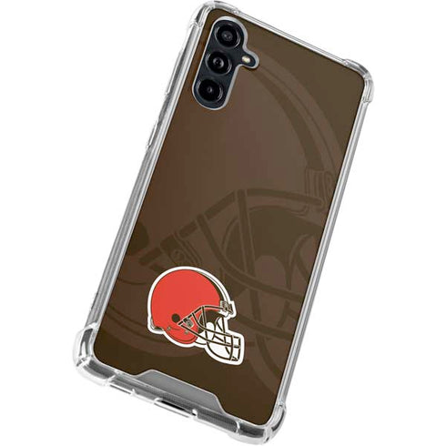 NFL Cleveland Browns Double Vision Galaxy A54 5G Clear Case