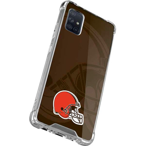 NFL Cleveland Browns Double Vision Galaxy A71 5G Clear Case