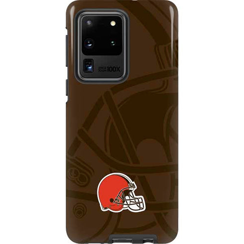 NFL Cleveland Browns Double Vision Galaxy S20 Ultra 5G Pro Case