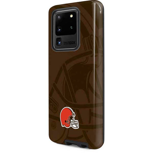NFL Cleveland Browns Double Vision Galaxy S20 Ultra 5G Pro Case