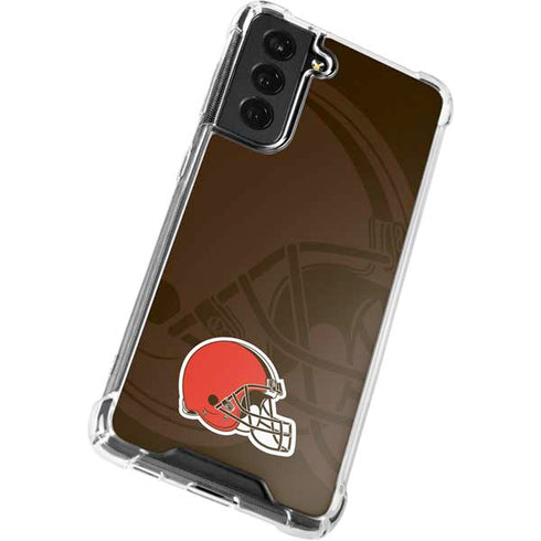 NFL Cleveland Browns Double Vision Galaxy S21 FE Clear Case
