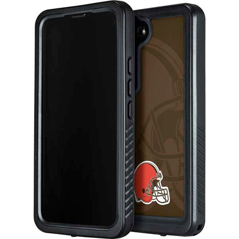 NFL Cleveland Browns Double Vision Galaxy S23 Plus Waterproof Case
