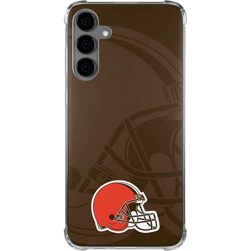 NFL Cleveland Browns Double Vision Galaxy S24 Plus Clear Case