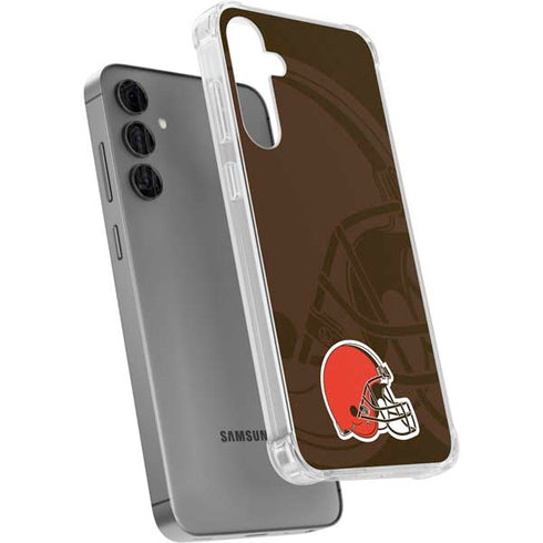 NFL Cleveland Browns Double Vision Galaxy S24 Plus Clear Case