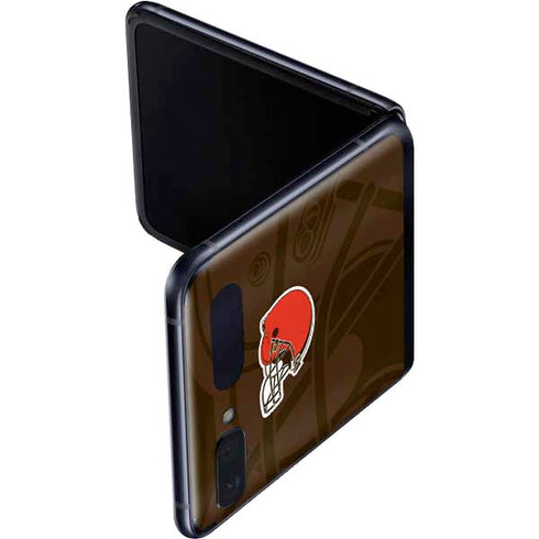 NFL Cleveland Browns Double Vision Galaxy Z Flip Skin