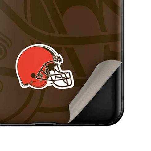 NFL Cleveland Browns Double Vision Galaxy Z Flip Skin