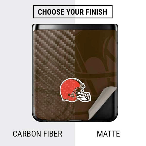 NFL Cleveland Browns Double Vision Galaxy Z Flip Skin