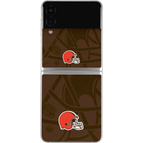 NFL Cleveland Browns Double Vision Galaxy Z Flip3 5G Skin