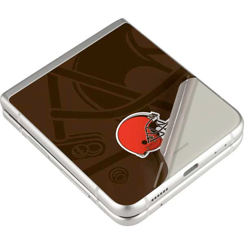 NFL Cleveland Browns Double Vision Galaxy Z Flip3 5G Skin