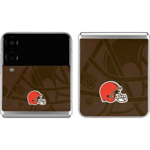 NFL Cleveland Browns Double Vision Galaxy Z Flip4 5G Skin