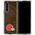 NFL Cleveland Browns Double Vision Galaxy Z Fold4 5G Clear Case