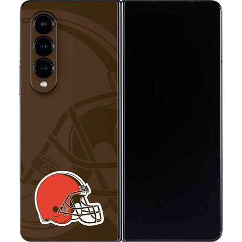NFL Cleveland Browns Double Vision Galaxy Z Fold4 5G Skin