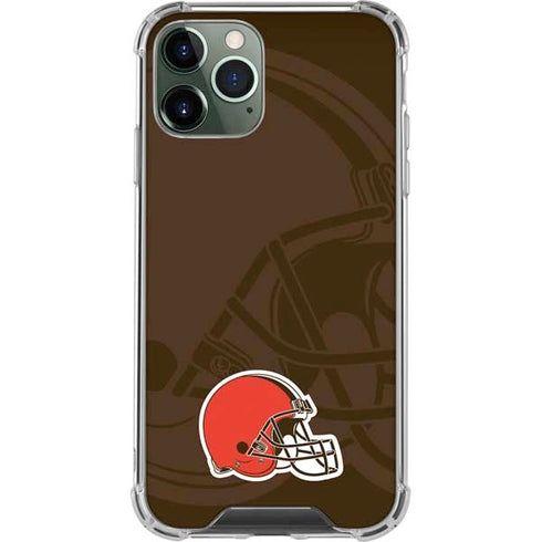 NFL Cleveland Browns Double Vision iPhone 11 Pro Max Clear Case