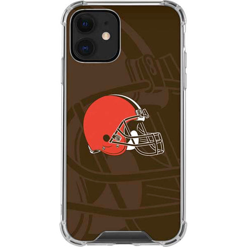 NFL Cleveland Browns Double Vision iPhone 12 Clear Case