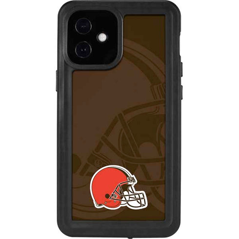 NFL Cleveland Browns Double Vision iPhone 12 Mini Waterproof Case