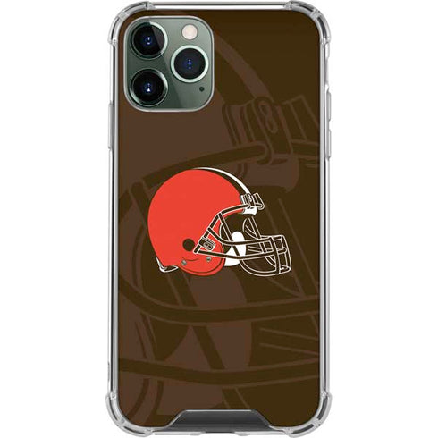 NFL Cleveland Browns Double Vision iPhone 12 Pro Clear Case