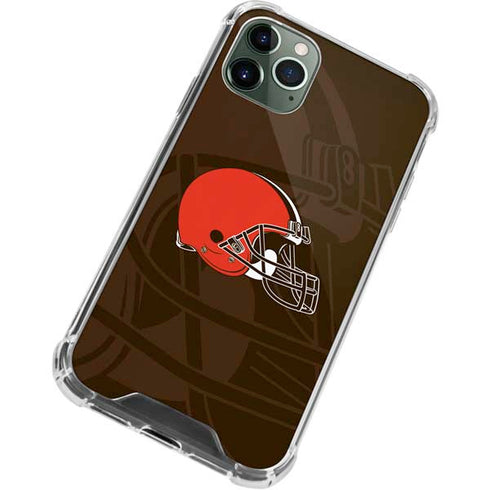 NFL Cleveland Browns Double Vision iPhone 12 Pro Max Clear Case