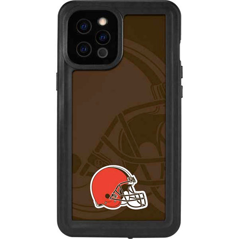 NFL Cleveland Browns Double Vision iPhone 12 Pro Max Waterproof Case