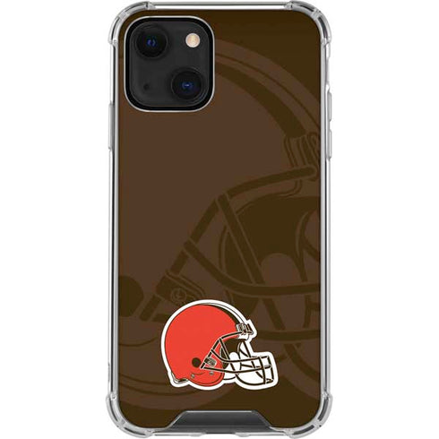 NFL Cleveland Browns Double Vision iPhone 15 Plus Clear Case