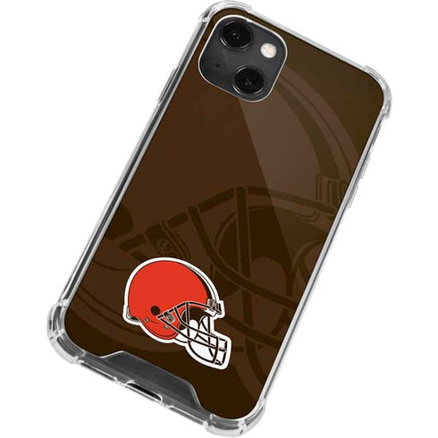 NFL Cleveland Browns Double Vision iPhone 15 Plus Clear Case