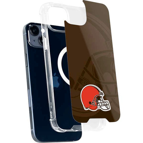 NFL Cleveland Browns Double Vision iPhone 15 Plus MagSafe Case