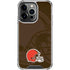 NFL Cleveland Browns Double Vision iPhone 15 Pro Clear Case
