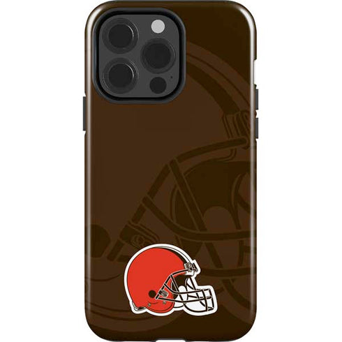 NFL Cleveland Browns Double Vision iPhone 15 Pro Impact Case