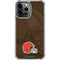 NFL Cleveland Browns Double Vision iPhone 14 Pro Max Clear Case