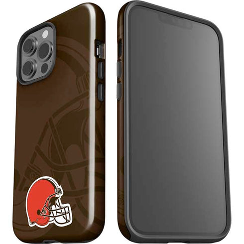 NFL Cleveland Browns Double Vision iPhone 15 Pro Max Impact Case