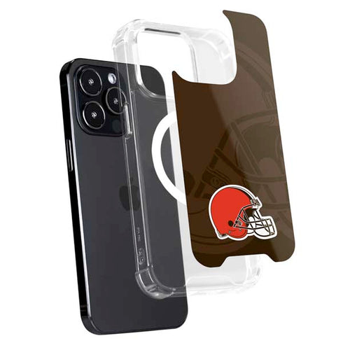 NFL Cleveland Browns Double Vision iPhone 15 Pro Max MagSafe Case