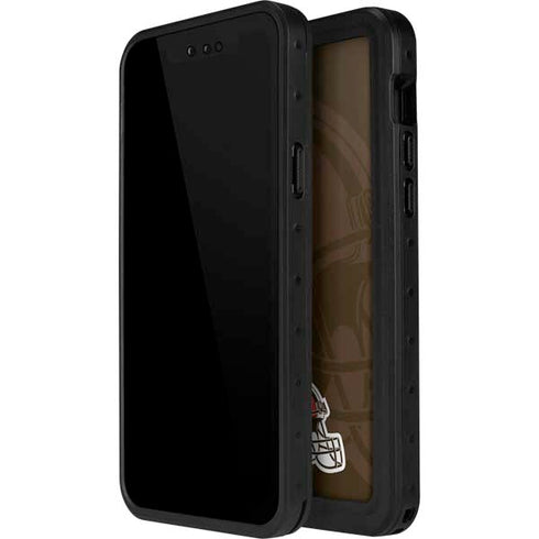 NFL Cleveland Browns Double Vision iPhone 14 Pro Max Waterproof Case