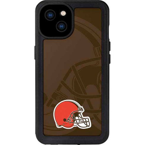 NFL Cleveland Browns Double Vision iPhone 15 Plus Waterproof Case