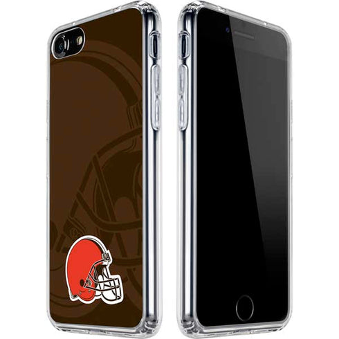 NFL Cleveland Browns Double Vision iPhone SE (2nd & 3rd Gen) Clear Case