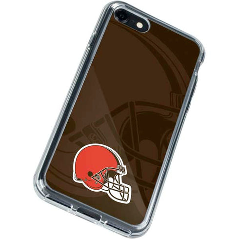 NFL Cleveland Browns Double Vision iPhone SE (2nd & 3rd Gen) Clear Case