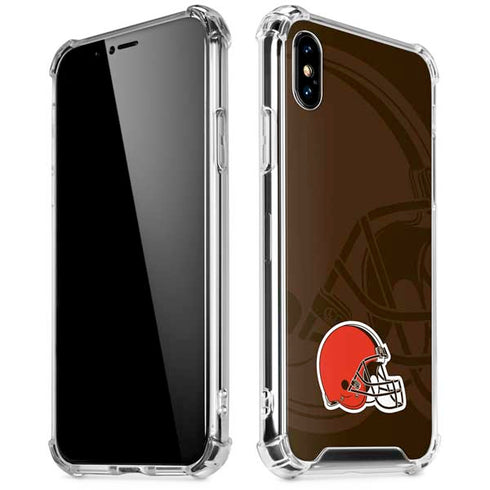 NFL Cleveland Browns Double Vision iPhone XS Max Clear Case